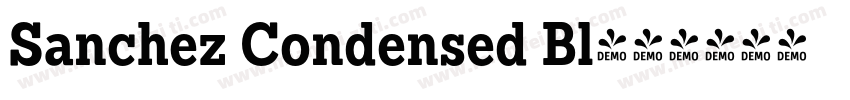 Sanchez Condensed Bl字体转换
